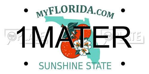 1MATER Florida License Plate
