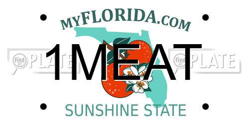 1MEAT Florida License Plate