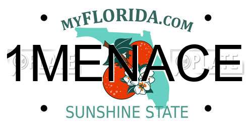 1MENACE Florida License Plate