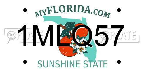 1MLQ57 Florida License Plate