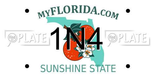 1N4 Florida License Plate