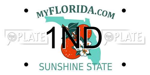 1ND Florida License Plate