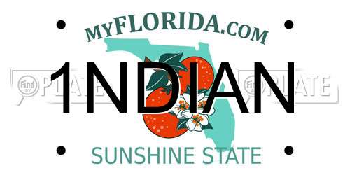 1NDIAN Florida License Plate