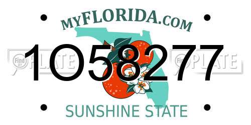 1O58277 Florida License Plate