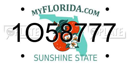 1O58777 Florida License Plate