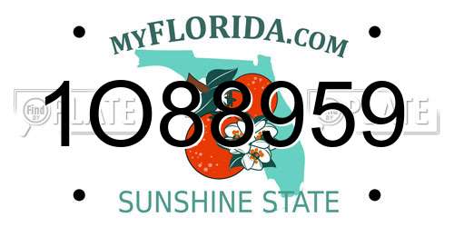 1O88959 Florida License Plate