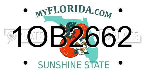 1OB2662 Florida License Plate