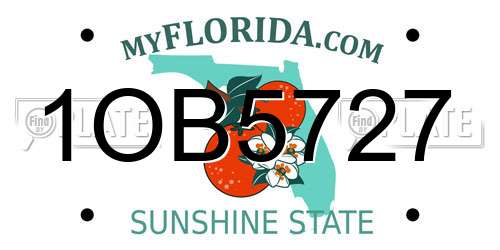 1OB5727 Florida License Plate