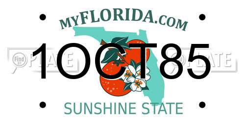 1OCT85 Florida License Plate