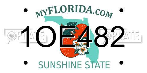 1OE482 Florida License Plate
