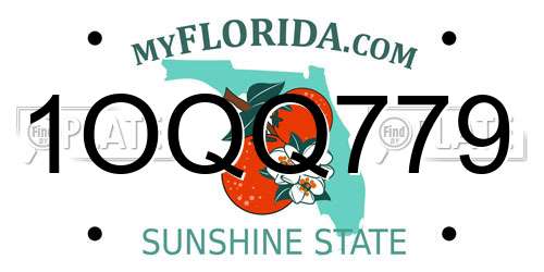 1OQQ779 Florida License Plate