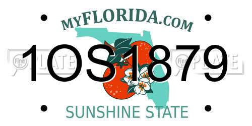 1OS1879 Florida License Plate
