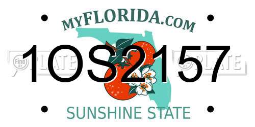 1OS2157 Florida License Plate