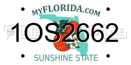 1OS2662 Florida License Plate