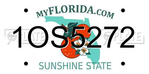 1OS5272 Florida License Plate