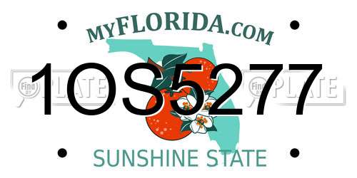 1OS5277 Florida License Plate