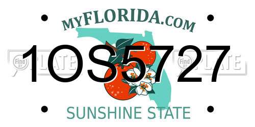 1OS5727 Florida License Plate
