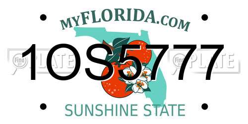 1OS5777 Florida License Plate