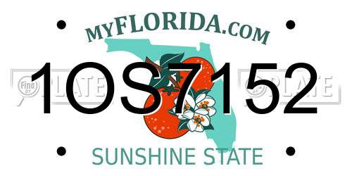1OS7152 Florida License Plate