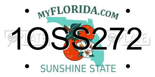 1OSS272 Florida License Plate