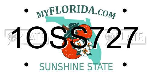 1OSS727 Florida License Plate