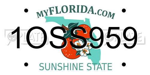 1OSS959 Florida License Plate