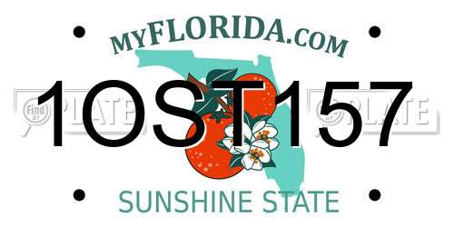 1OST157 Florida License Plate