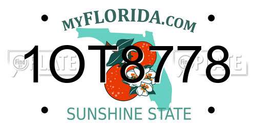 1OT8778 Florida License Plate
