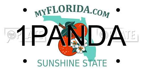 1PANDA Florida License Plate