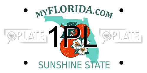 1PL Florida License Plate
