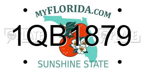 1QB1879 Florida License Plate