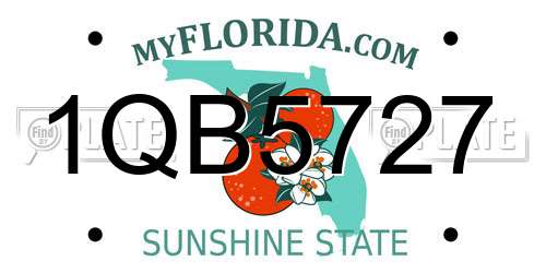 1QB5727 Florida License Plate