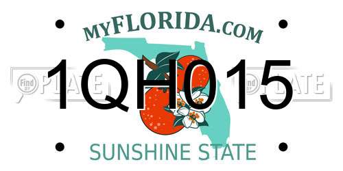 1QH015 Florida License Plate