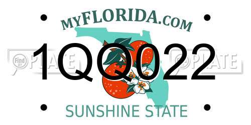 1QQ022 Florida License Plate
