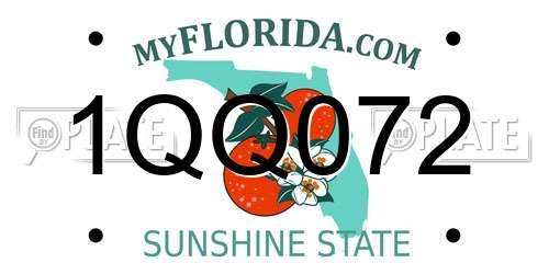1QQ072 Florida License Plate
