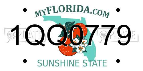 1QQ0779 Florida License Plate