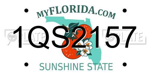 1QS2157 Florida License Plate