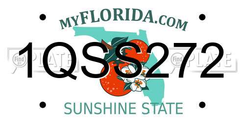 1QSS272 Florida License Plate