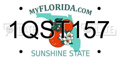 1QST157 Florida License Plate