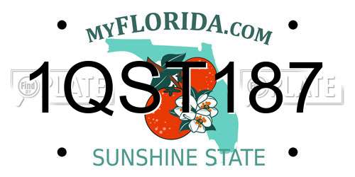 1QST187 Florida License Plate