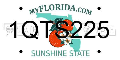 1QTS225 Florida License Plate