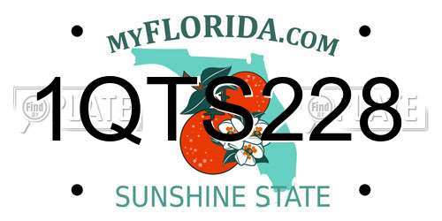 1QTS228 Florida License Plate