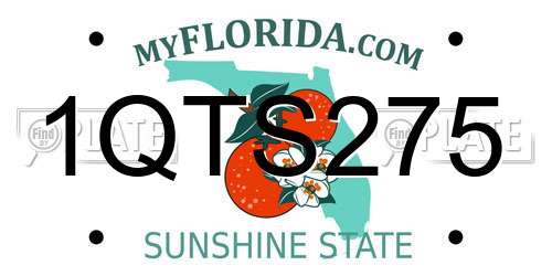 1QTS275 Florida License Plate