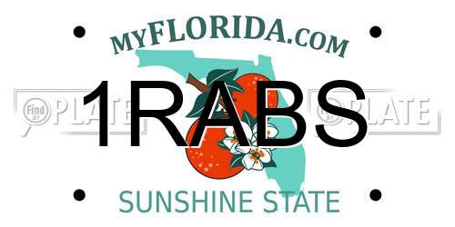 1RABS Florida License Plate