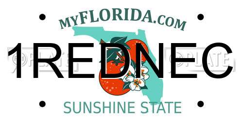 1REDNEC Florida License Plate