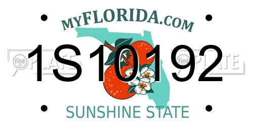 1S10192 Florida License Plate