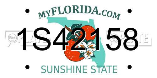 1S42158 Florida License Plate
