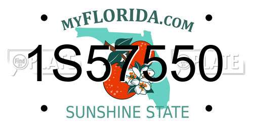 1S57550 Florida License Plate