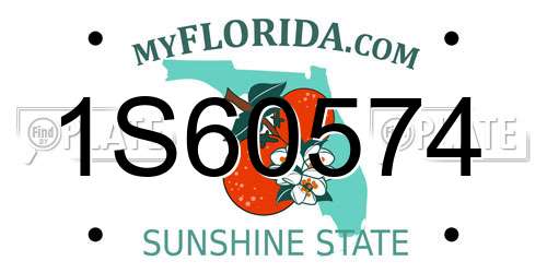 1S60574 Florida License Plate