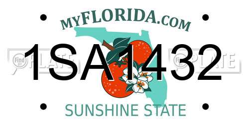 1SA1432 Florida License Plate